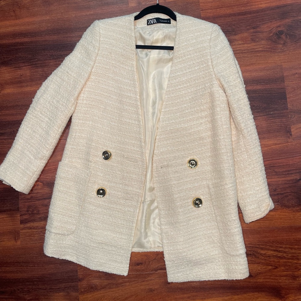 Zara Tweed Oversized Blazer